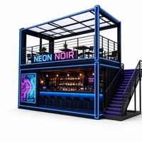 Bar de Contenedores Futurista de 20 pies, Bar Modular de Alta Tecnología para Proyectos Comerciales, Eventos y Discotecas