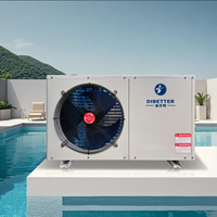 Pompe à chaleur air-eau Dibetter 3,5W à COP élevé, économique, R32 R410a, écologique, à économie d'énergie, en acier inoxydable, pour hôtel