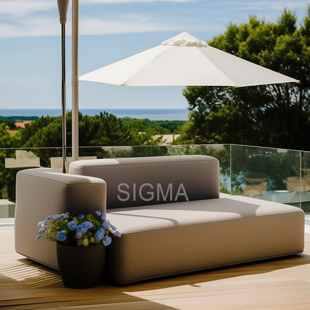 New design outdoor patio furniture all weather waterproof fabric aluminum garden sofa
