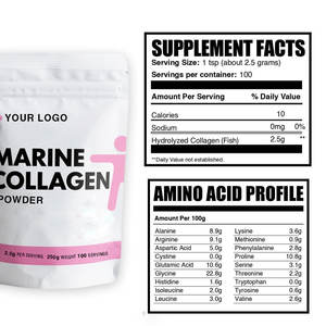 Toptan hidrolize deniz kollajen balık tozu iyi suda çözünür yüksek kaliteli kollajen sağlık gıda takviyesi - Product Image 2