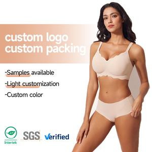 Của phụ nữ cộng với kích thước áo ngực liền mạch xuyên biên giới thương mại nước ngoài rắn paramilia cho ngực lớn không có thép vòng thạch keo đồ lót cup - Product Image 1