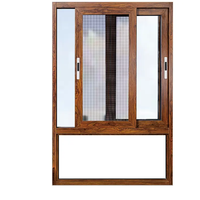 RG110 Ventana corredera Directo de fábrica Apertura horizontal de aluminio de tres pistas Ancho moderno del marco Ventana de 110mm