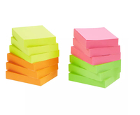 Feuillet autocollant coloré pour mémo, bloc-Notes autocollant avec Logo personnalisé, fournitures de bureau, vente en gros, 50 pièces