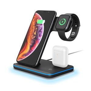 2020 Hot 15W 3 IN 1 Stand Bracket Charging Dock Station Fast Charger Wireless With Desk Lamp For <span class=keywords><strong>i</strong></span> Phone Smart Watch TWS - Product Image 1