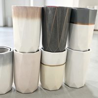 Grand pot en céramique pour plantes, pot en céramique durable pour balcon, pot en céramique de plusieurs couleurs pour jardin