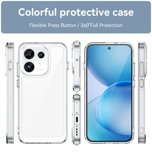 เคสใสสำหรับ <span class=keywords><strong>Oppo</strong></span> Reno16 Pro สีลูกกวาด ป้องกันรอยขีดข่วน เคส TPU เจลนิ่มแบบไฮบริด ผสมอะคริลิกแข็ง สำหรับ <span class=keywords><strong>OPPO</strong></span> Reno16 15C 14F 13 - Product Image 2