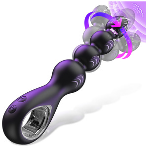 Venta al por Mayor de <span class=keywords><strong>Bolas</strong></span> <span class=keywords><strong>Anales</strong></span> Vibratorias de Silicona con 10 Modos de Vibración, Tapón Anal Recargable Súper Largo para una Estimulación Profunda - Product Image 1