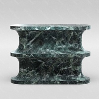 Mesa Consola de Lujo, Mesa de Entrada de Mármol Verde, Muebles de Pasillo para Decoración de Entrada de Villa, Hogar de Lujo
