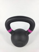 Kettlebell de 2 kg avec logo personnalisé, revêtement coloré, identification du poids par couleur, idéal pour les centres de fitness