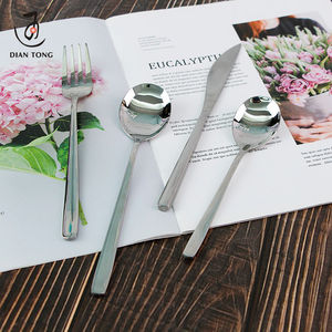 Bon Prix Vente en Gros Hôtellerie Restauration Couverts <span class=keywords><strong>de</strong></span> <span class=keywords><strong>Table</strong></span> Dîner <span class=keywords><strong>Couteau</strong></span> Fourchette Cuillère Ensemble Vaisselle Acier Inoxydable - Product Image 4