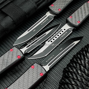 Couteau EDC multifonctionnel de camping F60/F37/F222/F182, lame en acier M390 de 8,8 cm, manche en alliage d'aluminium et fibre de carbone, léger, DIY - Product Image 2