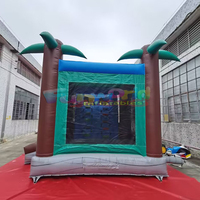 Combo toboggan gonflable aquatique en forme d'arbre avec château gonflable et rebondissement estival - Utilisation commerciale en extérieur, certifié CE, matériau PVC