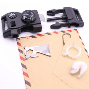 Montre électronique fonctionnelle en plastique, corde de survie, boussole, aventure en pleine nature, bracelet de survie en paracorde - Product Image 6