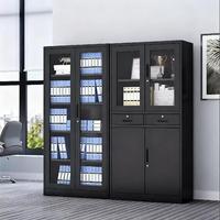 Archivador de Acero para Oficina con 2 Cajones Centrales, Archivador Antivuelco con Ranuras para Etiquetas, Clasificación Fácil de Archivos para Uso en Oficina