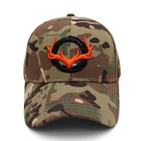 Casquette de camionneur classique de haute qualité avec logo brodé en 3D, motif cerf pour la chasse