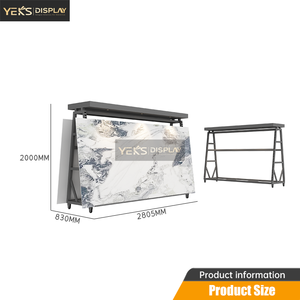 Support en A industriel YEK'S en granit avec barres transversales antidérapantes pour l'affichage de dalles de marbre - Product Image 2