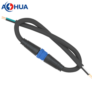 <span class=keywords><strong>AHUA</strong></span> Factory IP68 10A potencia impermeable 2 pines Conectores eléctricos macho hembra enchufe con carcasa de nailon cobre chapado en oro - Product Image 4