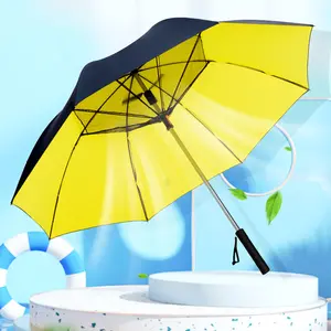 Fan USB şarj edilebilir güç banka ile 2024 yeni şemsiye yaz soğutma fanı şemsiye 27 inç Golf şemsiyesi