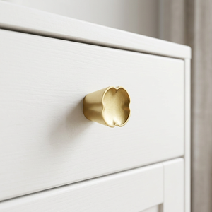 Stylish Brass Cabinet Knobs PVD Gold Finished Furniture Visual Appeal for Kitchen Durable Modern Design Dresser Draware <b>Used</b> - Product Image 3