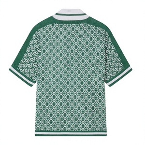 เสื้อโปโลแบบซับลิเมชั่นสั่งทำขายส่งสำหรับผู้ชาย ผ้าโพลีเอสเตอร์ 95% สแปนเด็กซ์ 5% เหมาะสำหรับกอล์ฟและทำงาน แห้งเร็ว สกรีนโลโก้ตามสั่ง รับผลิตแบบ OEM ODM - Product Image 5