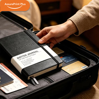 Carnet A5 à points, papier 120 g/m² sans acide, couverture rigide en cuir PU, avec porte-stylo, logo personnalisé pour fournitures de bureau professionnelles