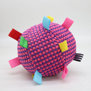 New Style Hot Sells Eco-Friendly Soft Stuffed Puppy Plush Interactive <b>Dog</b> Squeaky <b>Ball</b> Toy with Tags Indoor Use - Product Image 6