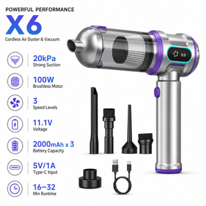 20KPa 100W Cordless Handheld Vacuum Cleaner Brushless Motor 3 Speed Portable <b>Car</b> Vacuum Air <b>Blower</b> Inflator OEM ODM - Product Image 2