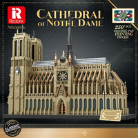 Reobrix 66016 8868 pièces Blocs de construction de haute simulation de la Cathédrale de Notre-Dame de Paris, Architecture Gothique, Jouets