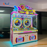 Machine de jeu d'arcade LiFun à monnayeur pour 2 joueurs, type Attrape-Balles Grande Roue, avec armoire métallique, en anglais, en plastique et en fer, pour carnaval, certifiée CE
