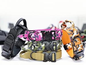 En Stock 4cm <span class=keywords><strong>Collar</strong></span> de perro de combate resistente Fácil liberación rápida Hebilla de metal <span class=keywords><strong>Collar</strong></span> de perro táctico - Product Image 2
