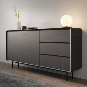 Buffet moderne Buffet Serveur Armoire <span class=keywords><strong>Salle</strong></span> <span class=keywords><strong>À</strong></span> <span class=keywords><strong>Manger</strong></span> <span class=keywords><strong>Console</strong></span> Table De Rangement Côté Armoire En Acier Inoxydable Salon Armoire - Product Image 4