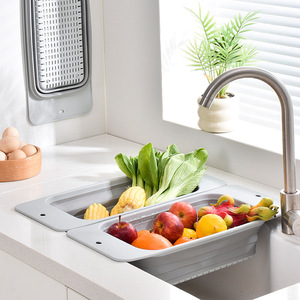 Panier de drainage rectangulaire pliable en polypropylène pour le lavage des légumes et des fruits - Product Image 2