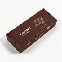 Boîte cadeau pliable en papier abordable pour chocolats, boîte d'expédition alimentaire pour chocolats, boîte d'emballage personnalisée avec logo chocolat