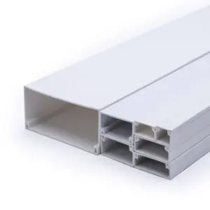 FSCAT Free sample new design hot selling pvc trunking 40x40 manufacturers pvc cable trunking