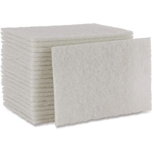 Boardwalk BWKN198 LD 6 pulgadas X 9 pulgadas Estropajo de Limpieza Ligero - Blanco, Hecho de Poliéster, para Uso Doméstico y Lavado de Platos, 20 Unidades por Caja B000BAT8PM - Product Image 3