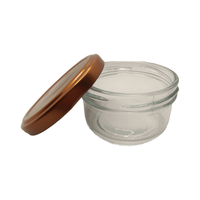 Vente en gros de pots à caviar en verre blanc cristallin personnalisables avec couvercles en fer blanc, récipients alimentaires hermétiques OEM/ODM 10g 30g 50g 100g sur mesure