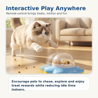 Nouveau design Jouet distributeur de friandises interactif pour animaux de compagnie en forme de pieuvre avec lumière et son