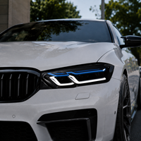 Phares LED pour BMW G30 Série 5 2018-2023, avec feux de jour double L, lentille de projecteur et clignotants améliorés