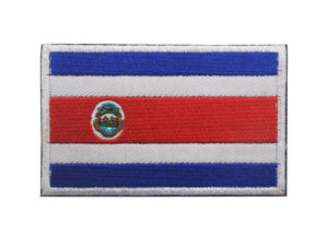 패브릭 자수 국가 코스타리카 국기 3.15*2 인치 국가 코스타리카 국기 패치 바느질 DIY 재킷 패키지 남자 가방 - Product Image 2