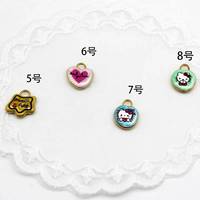 FMSCM-15 Charmes en émail coloré en forme de cœur et d'étoile pour la fabrication de bijoux, pendentifs en acier inoxydable avec slogan, vente en gros