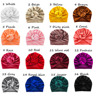 <span class=keywords><strong>Bonnet</strong></span> unisexe en velours indien pour bébé de 0.5 à 6 ans, bonnets plissés à motifs floraux pour garçons et filles, couleur unie et décontractée pour la plage - Product Image 2
