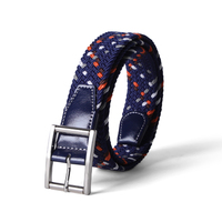 Service OEM, ceinture tissée plate pour hommes, design personnalisé de haute qualité, fournisseur de ceintures en toile tendance