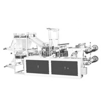 Machine automatique à grande vitesse contrôlée par ordinateur pour la fabrication de sacs en plastique et de sacs T-shirt, avec roulement de moteur, thermoscellage et découpe à froid