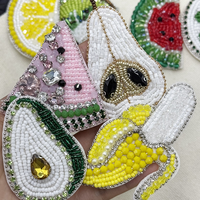 Zomerfruit kralen opnaaipatches handgemaakte strass fruitplakjes applicatie watermeloen citroen banaan decoratieve kraalpatch