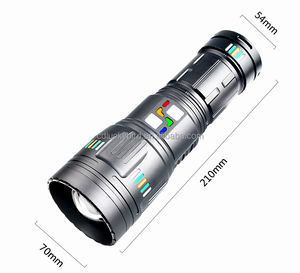 Linterna <span class=keywords><strong>LED</strong></span> con Zoom de alta potencia, batería recargable de <span class=keywords><strong>18650</strong></span>, luz de antorcha de largo alcance, carga USB, aleación de aluminio, producto increíble - Product Image 4