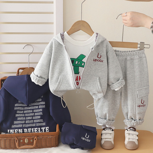 Ensemble de Baseball 3 Pièces pour Garçon, Nouvelle Collection 2026, Haute Qualité, Décontracté, Motif Dessin Animé, Veste Personnalisable avec Logo, Vêtements Automne-Printemps - Product Image 1
