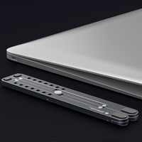 Meja Laptop Lipat Aluminium Murah, Dapat Disesuaikan, untuk Laptop 14-17.3 Inch, Sudut Dapat Diatur, Modern