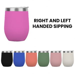 Gobelet à vin portable incassable de 12 oz pour le camping en plein air, en acier inoxydable à double paroi, thermos sous vide, tasse de voyage en forme d'œuf - Product Image 4