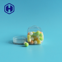 Bonbons aux fèves de chocolat Mini 100ml Pot carré en plastique Imprimé à l'écran Sans BPA Étanche Scellé Qualité alimentaire Biscuits Nourriture pour bébé