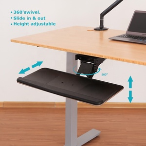 Mobilier de <span class=keywords><strong>bureau</strong></span> ergonomique <span class=keywords><strong>Plateau</strong></span> de clavier d'ordinateur en acier avec réglage en hauteur et <span class=keywords><strong>pivotant</strong></span> à <span class=keywords><strong>360</strong></span> degrés sous le <span class=keywords><strong>plateau</strong></span> de clavier de <span class=keywords><strong>bureau</strong></span> - Product Image 4